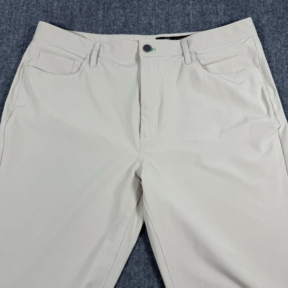 J.Hilburn Men's Performance Pants Beige Appox. 38x34 Golf Stretch